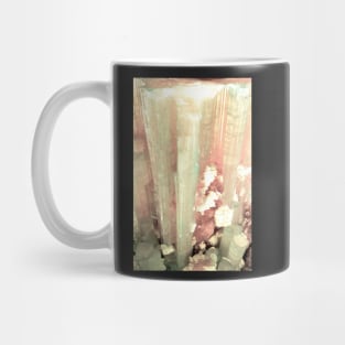 PINK WHITE SILVER ROCK MARBLE CRYSTAL ABSTRACT DESIGN Mug